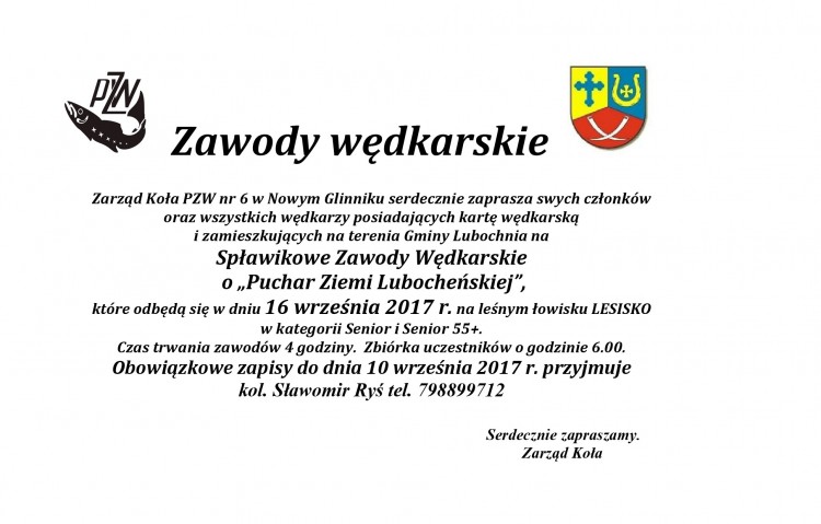 ZAWODY WĘDKARSKIE