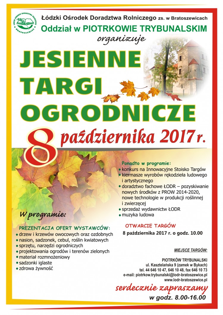 PLAKAT Jesienne Targi Ogrodnicze A4
