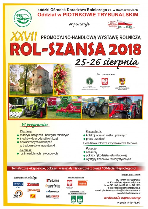 PLAKAT Rol - Szansa 2018