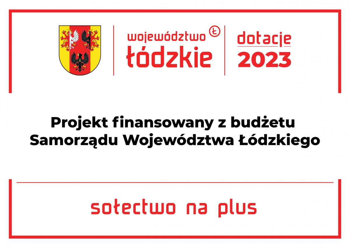 Tablica Sołectwo na Plus 2023 finansowany